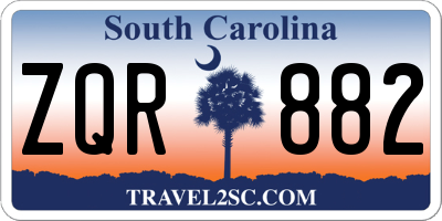 SC license plate ZQR882