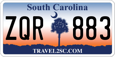SC license plate ZQR883