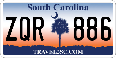 SC license plate ZQR886