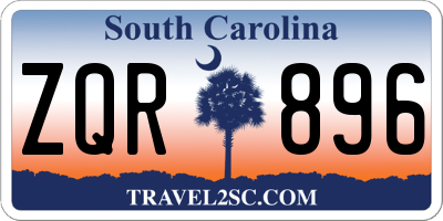 SC license plate ZQR896