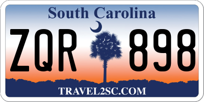SC license plate ZQR898