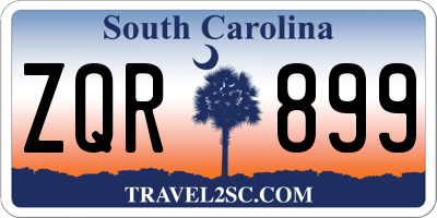 SC license plate ZQR899