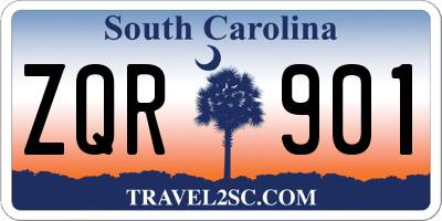 SC license plate ZQR901