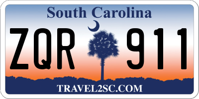 SC license plate ZQR911