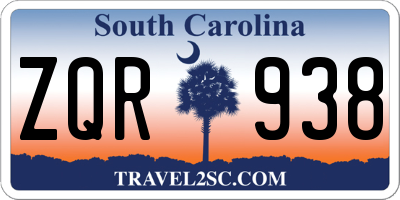 SC license plate ZQR938