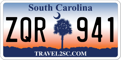 SC license plate ZQR941