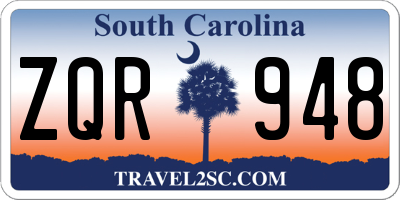 SC license plate ZQR948