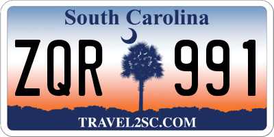 SC license plate ZQR991