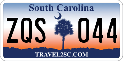 SC license plate ZQS044