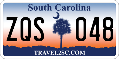SC license plate ZQS048