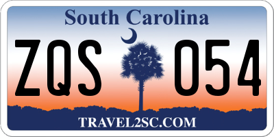 SC license plate ZQS054