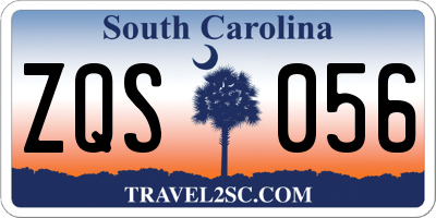 SC license plate ZQS056