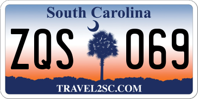 SC license plate ZQS069