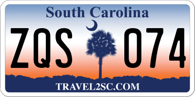 SC license plate ZQS074