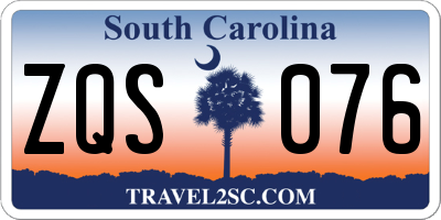 SC license plate ZQS076