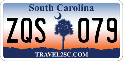 SC license plate ZQS079