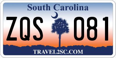 SC license plate ZQS081