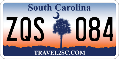 SC license plate ZQS084