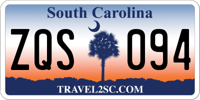 SC license plate ZQS094