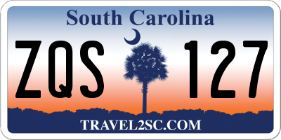 SC license plate ZQS127