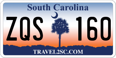 SC license plate ZQS160