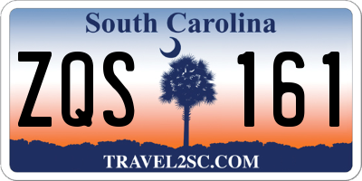 SC license plate ZQS161
