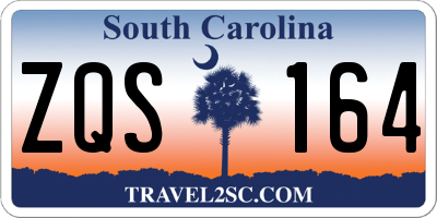 SC license plate ZQS164