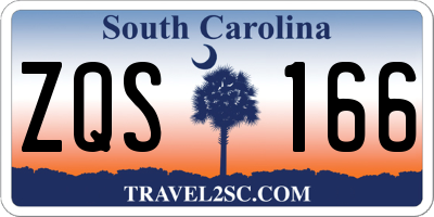 SC license plate ZQS166