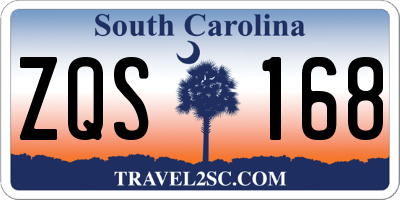 SC license plate ZQS168