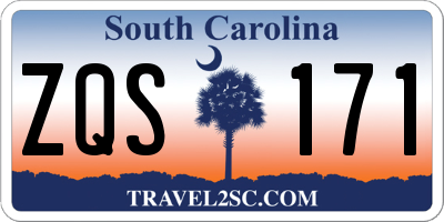 SC license plate ZQS171