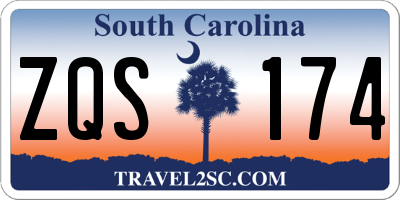 SC license plate ZQS174