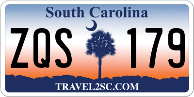 SC license plate ZQS179