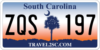SC license plate ZQS197