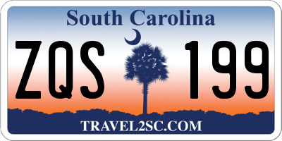 SC license plate ZQS199