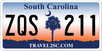 SC license plate ZQS211