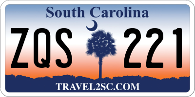 SC license plate ZQS221