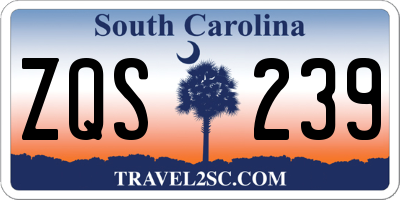 SC license plate ZQS239