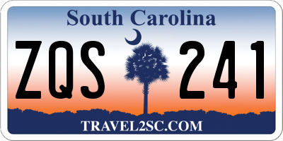 SC license plate ZQS241