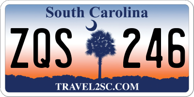 SC license plate ZQS246