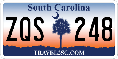 SC license plate ZQS248