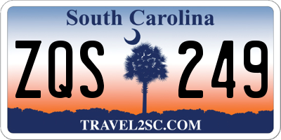 SC license plate ZQS249