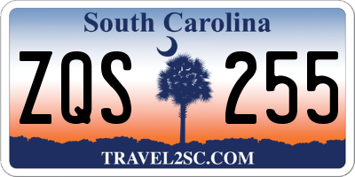 SC license plate ZQS255