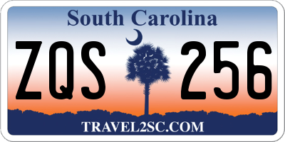 SC license plate ZQS256
