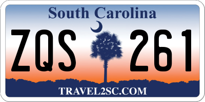 SC license plate ZQS261