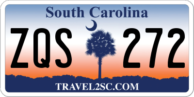 SC license plate ZQS272