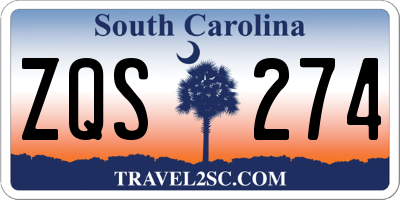 SC license plate ZQS274