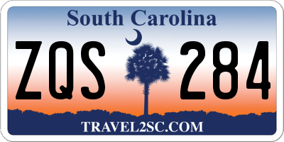 SC license plate ZQS284