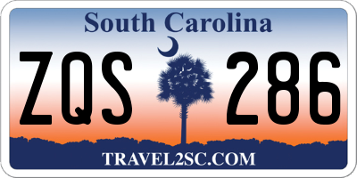 SC license plate ZQS286