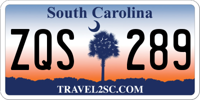 SC license plate ZQS289