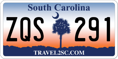 SC license plate ZQS291